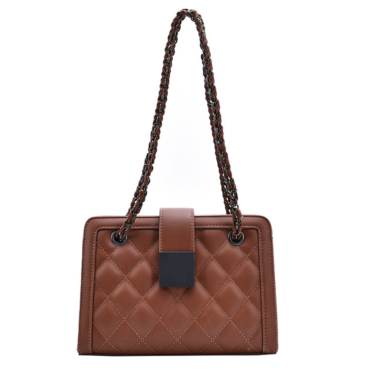 Lingge Embroidery Thread One-shoulder Chain Messenger Bag