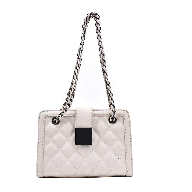 Lingge Embroidery Thread One-shoulder Chain Messenger Bag